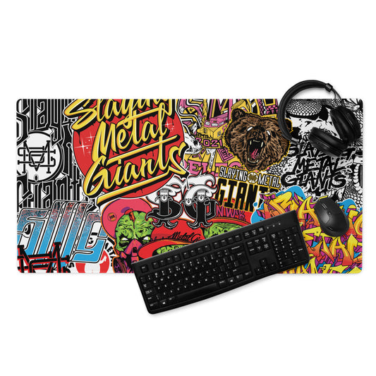 SMG collage gaming mouse pad / desk mat