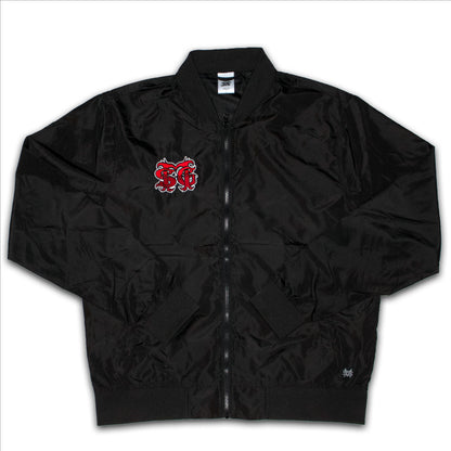 SMG Ornate Monogram Lightweight Bomber Jacket